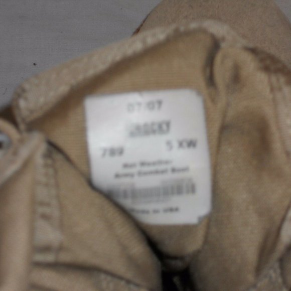 ROCKY 789 US MILITARY sz5/X-WIDE TAN BOOTS JC 60123 main image 6